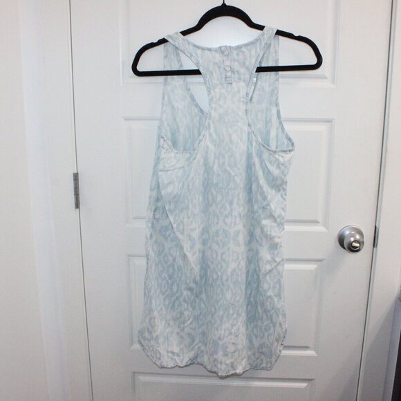 3/$30 Cloth & Stone Tencel Chambray Sleeveless Leopard Print Dress Medium - Picture 3 of 3